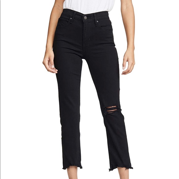 Levi's Denim - NWT Levi's Women's Premium 724 High Rise Straight Crop Black Jeans Sz 27 Regular